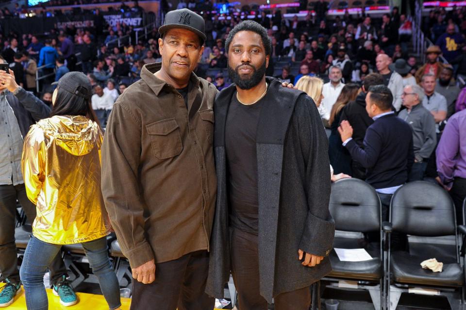 John David Washington and Denzel Washington