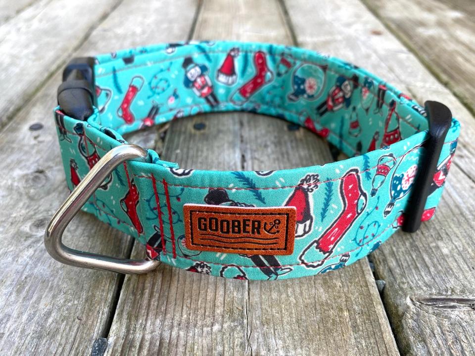 Vintage Christmas Dog Collar by Goober Dog Collars, from $25.