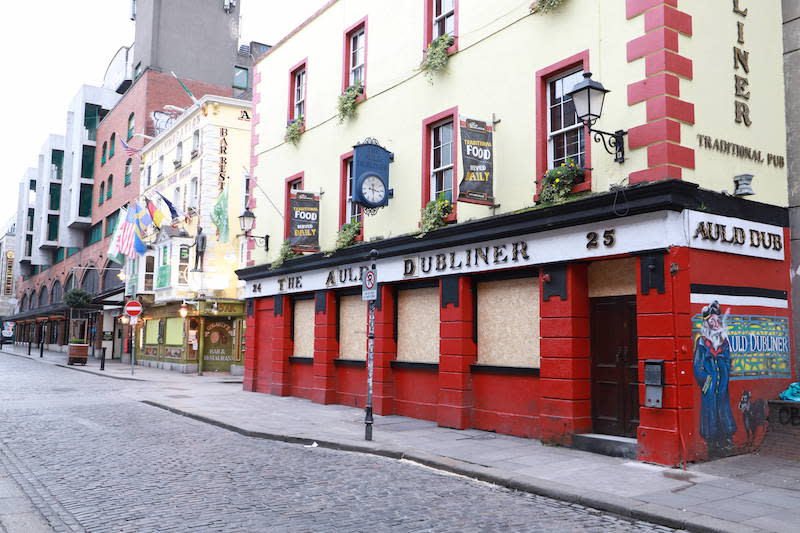 Une rue de Dublin en Irlande