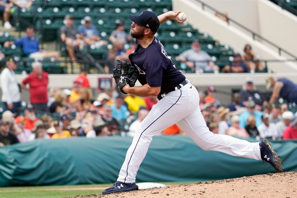 Tigers reliever Michael Fulmer is still searching for his 2021 form in the first few weeks of spring training.