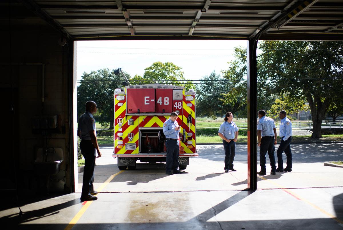 Houston, Texas: Firefighters on November 22, 2023 at Fire Station 48 in Houston, Texas.