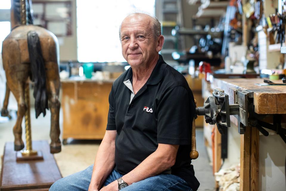 Bill Witkowski, owner of Michigan Antique Preservation Co. in Wyandotte on Thursday, July 7, 2022.