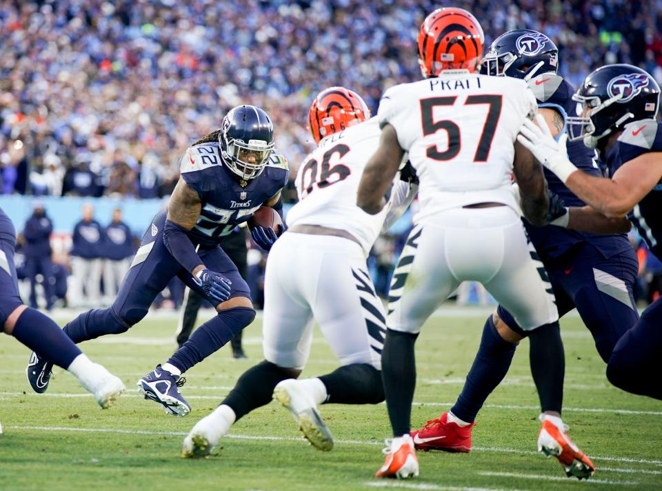 "I felt good and tried to do the best I could to contribute," Titans running back Derrick Henry said of his performance in Saturday's 19-16 playoff loss to the Bengals.