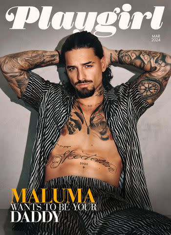 Maluma on the cover of 'Playgirl'