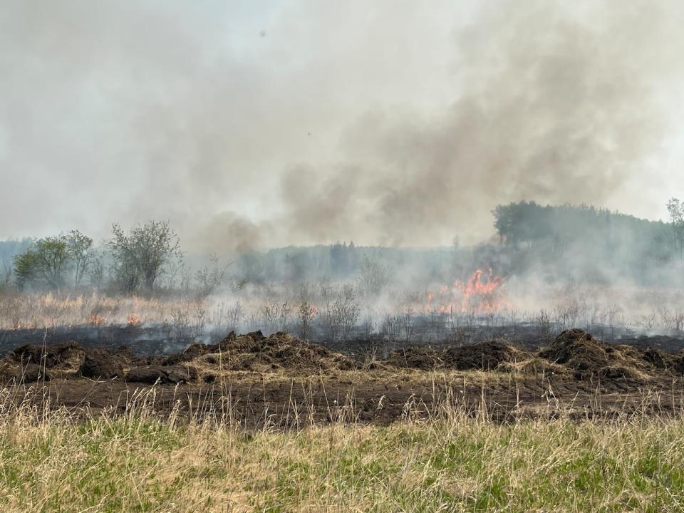 In 2023, when East Prairie Métis Settlement was threatened by wildfires, community members did control burns throughout the community, to burn off dry grass.