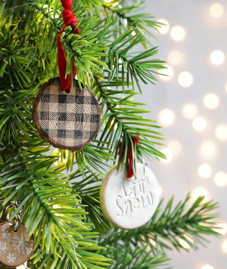 stamped diy ornaments