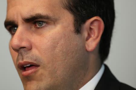 Ricardo Rossello, Governor of Puerto Rico, speaks during an interview in New York, U.S., June 29, 2017. REUTERS/Shannon Stapleton