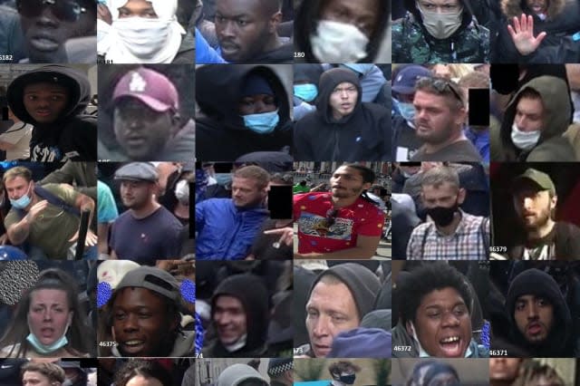 Police release 35 images in relation to violence at London protests