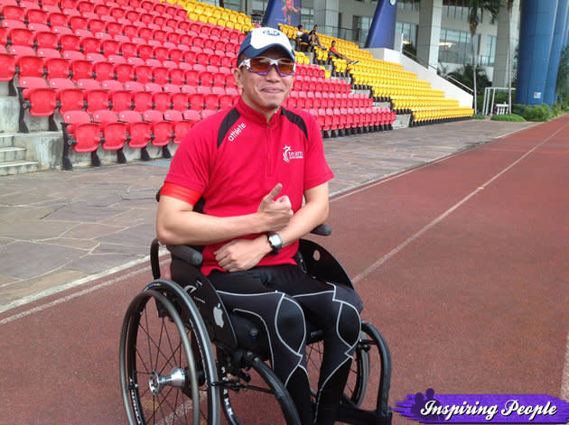 Meet Foo Fung Liang, the president and co-founder of the Handcycling Association of Singapore. (Yahoo! photo)