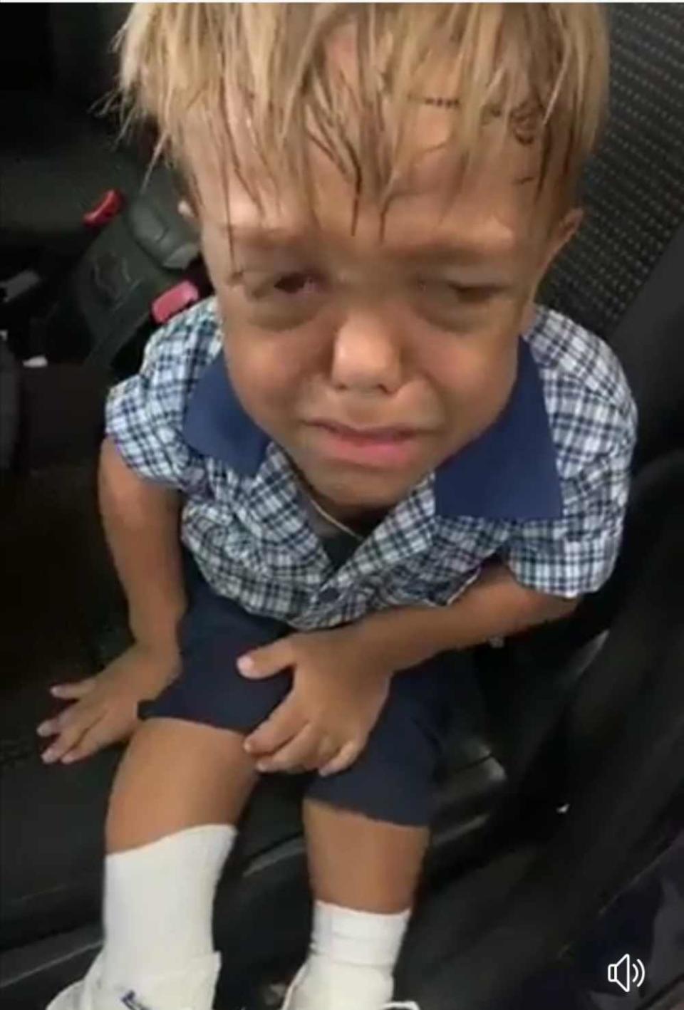 Quaden Bayles cried after he was bullied at his Brisbane, Australia school. ― Screenshot via Yarraka Bayles’ video that had since been taken down