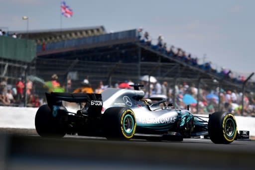 Lewis Hamilton was fastest Saturday at Silverstone in qualifying for the British Grand Prix