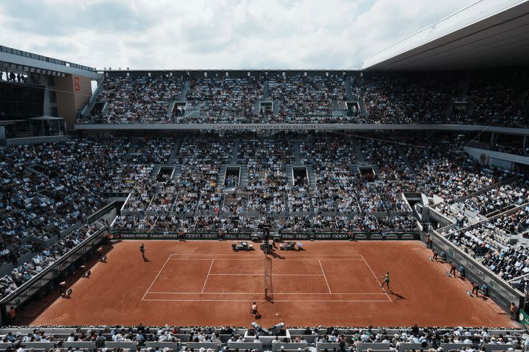 El Philippe Chatrier, escenario central de Roland Garros, será la sede de la competencia de tenis en los JJOO de París 2024