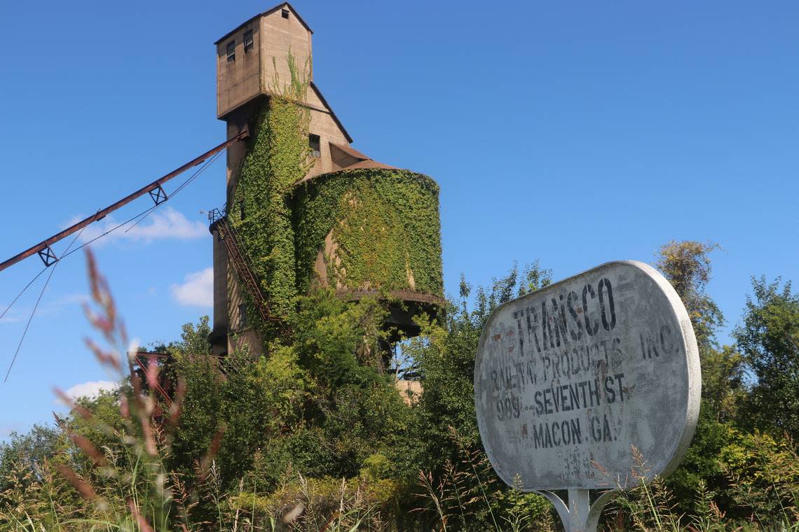 The coaling tower on Seventh Street in Macon is pictured in this Telegraph file photo.