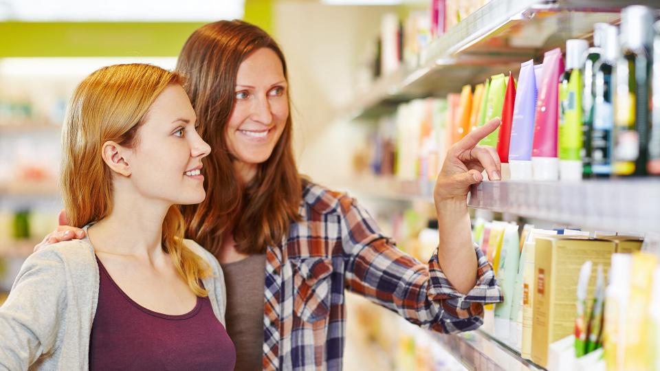 two women grocery shopping