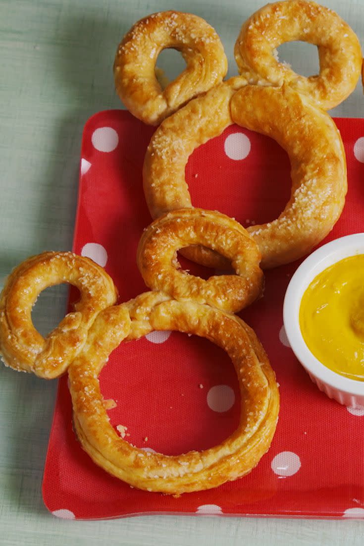 Mickey-Shaped Soft Pretzels