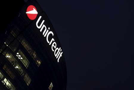 FILE PHOTO: The headquarters of UniCredit bank is seen in downtown Milan, Italy