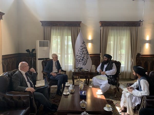 Top UK officials met Taliban leadership on Tuesday in Doha (Photo Credit: Martin Longden/Twitter)