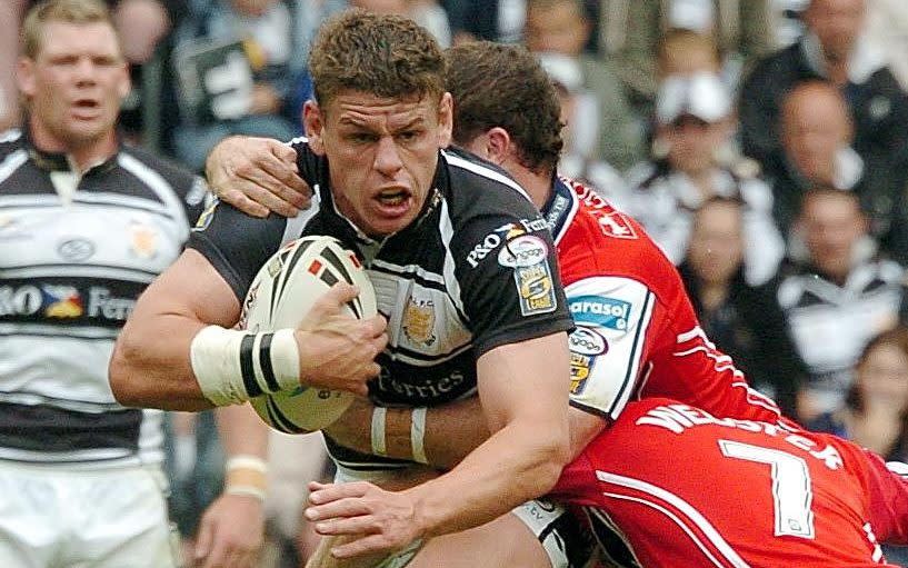 Lee Radford plays in the rugby league Hull derby