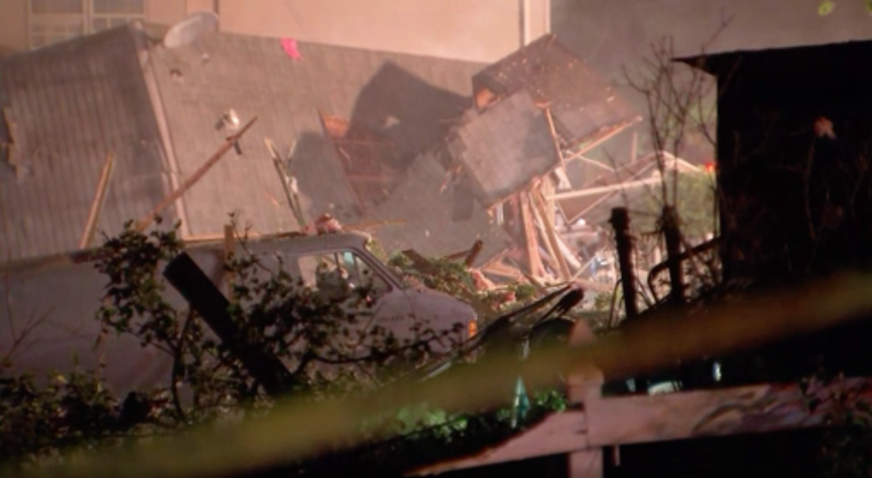 A house exploded in Pottstown, Pennsylvania, on May 26, 2022. / Credit: CBS Philly