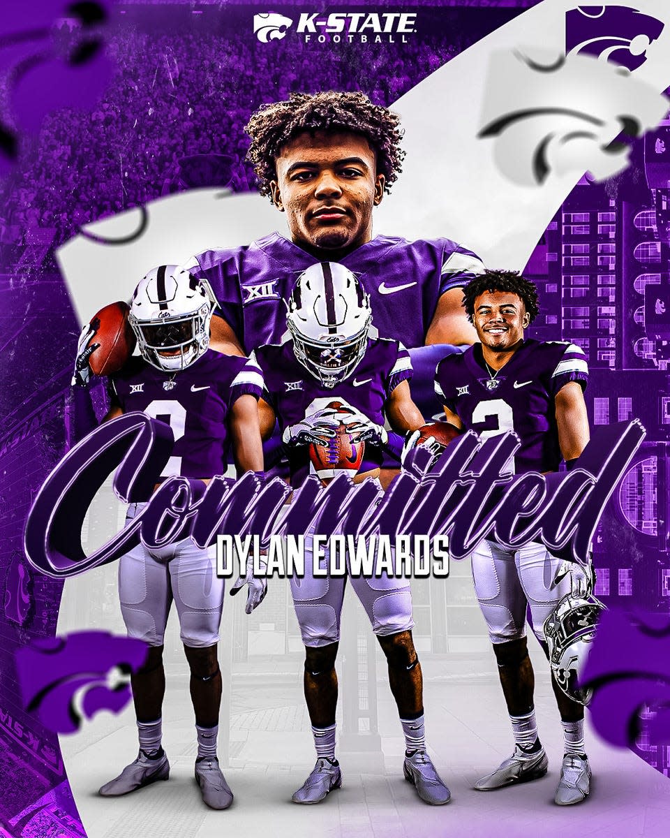 Dylan Edwards, a Derby High School product, recently committed to Kansas State. Here's a graphic Hayden High School student Dylan Foster made after the announcement.