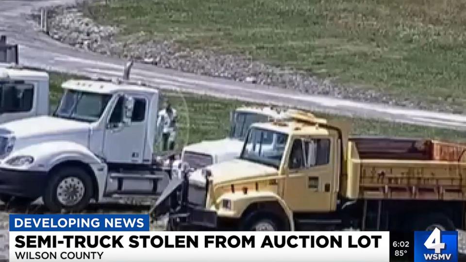 Man Steals Semi-Truck From Tennessee Auction Lot