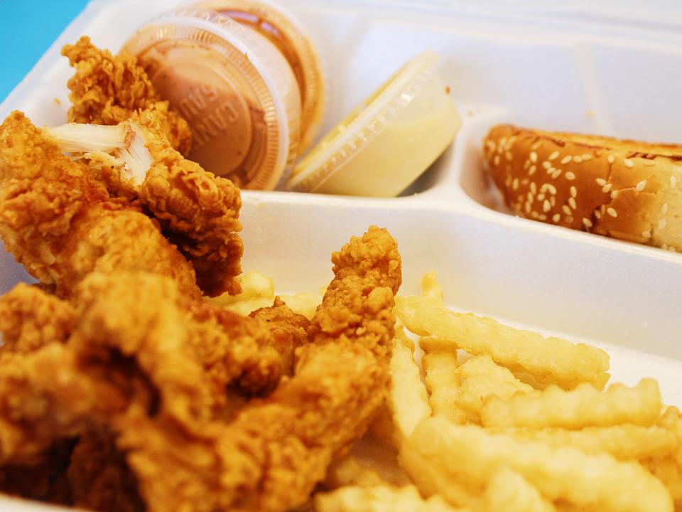 raising canes chicken tenders meal