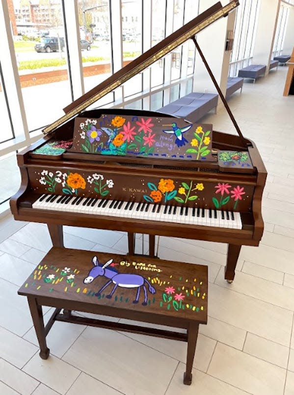 The painted piano is currently featured in the Jack H. Miller Center for Musical Arts at Hope College. Come October, it'll be donated to the Boys and Girls Club of Greater Holland.