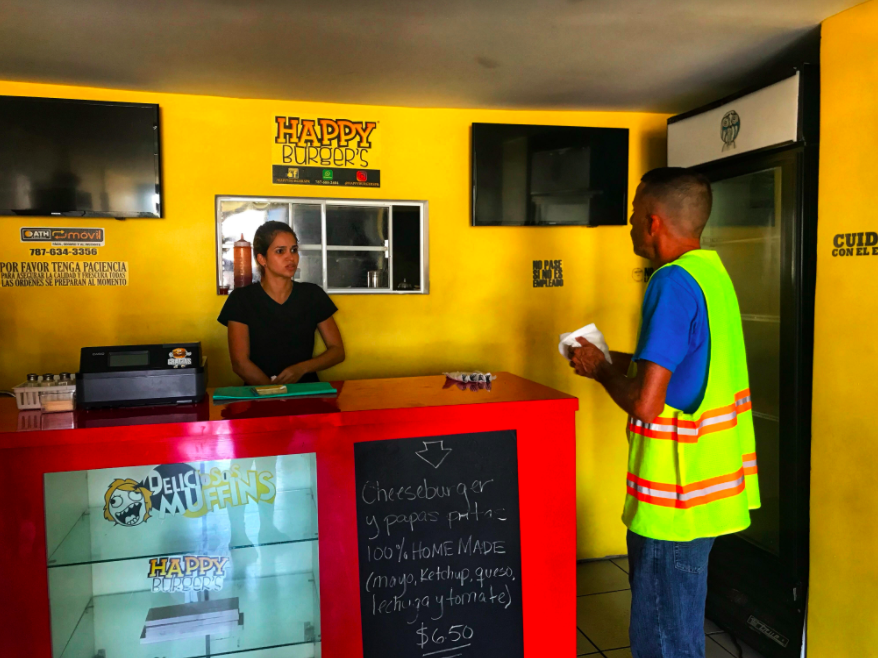 Marlene Soto at her restaurant, Happy Burger