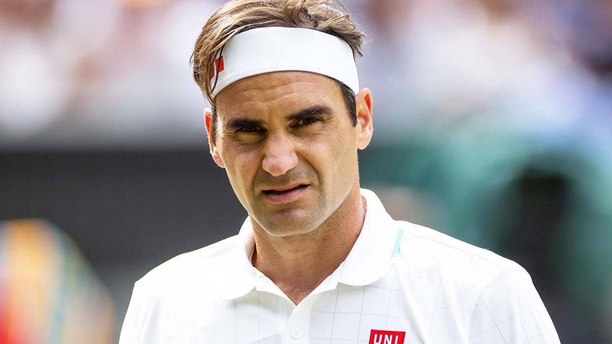 Roger Federer could disappear from the world rankings entirely if players cannot earn ranking points at Wimbledon. (Photo by Simon Bruty/Anychance/Getty Images)