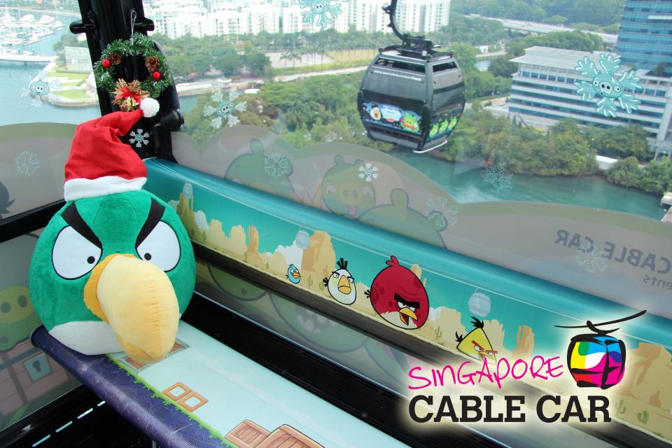 Singapore Cable Car - the World’s First Angry Birds Christmas-themed Cable Car