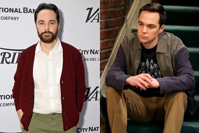 <p>Bryan Bedder/Variety via Getty Images; Michael Yarish/CBS via Getty </p> Jim Parsons; Jim Parsons in 'The Big Bang Theory'