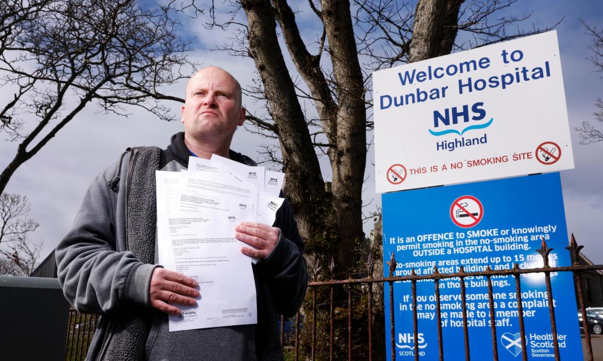 <span>Peter Todd made a series of freedom of information requests to uncover details of mental health provision in Scotland.</span><span>Photograph: Murdo MacLeod/The Guardian</span>