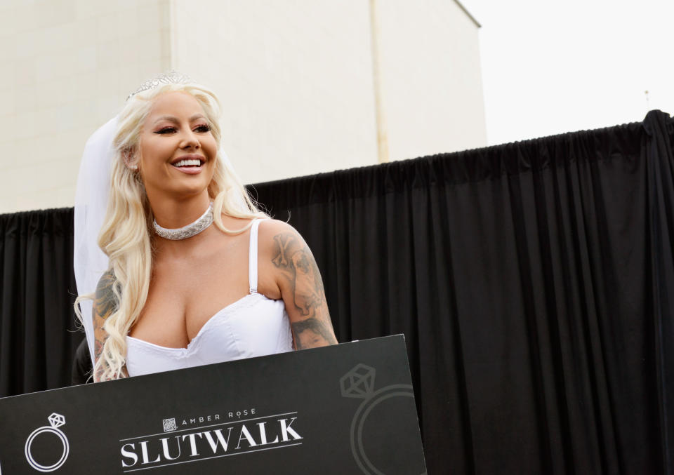 Rose hosted her 4th Annual Amber Rose SlutWalk in 2018. (Photo: Getty Images)