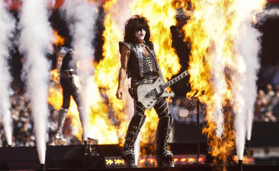 KISS at the AFL grand final in 2023.