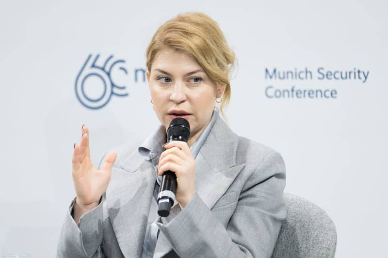 Ukrainian Deputy Prime Minister Olha Stefanischyna speaks on the last day of the 60th Munich Security Conference (MSC) at the Hotel Bayerischer Hof. Tobias Hase/dpa