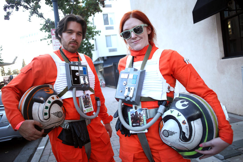 <p>Cosplayers dressed as Rebel Pilots at Comic-Con International on July 19, 2018, in San Diego. (Photo: Tommaso Boddi/Getty Images) </p>