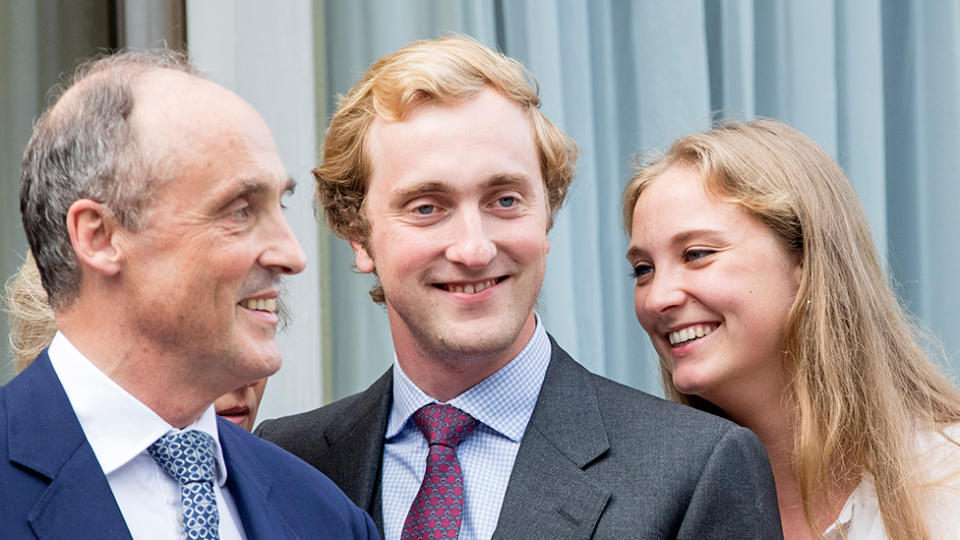 Prince Joachim of Belgium (centre) has apologised after contracting coronavirus following an illegal lockdown party. Photo: Getty