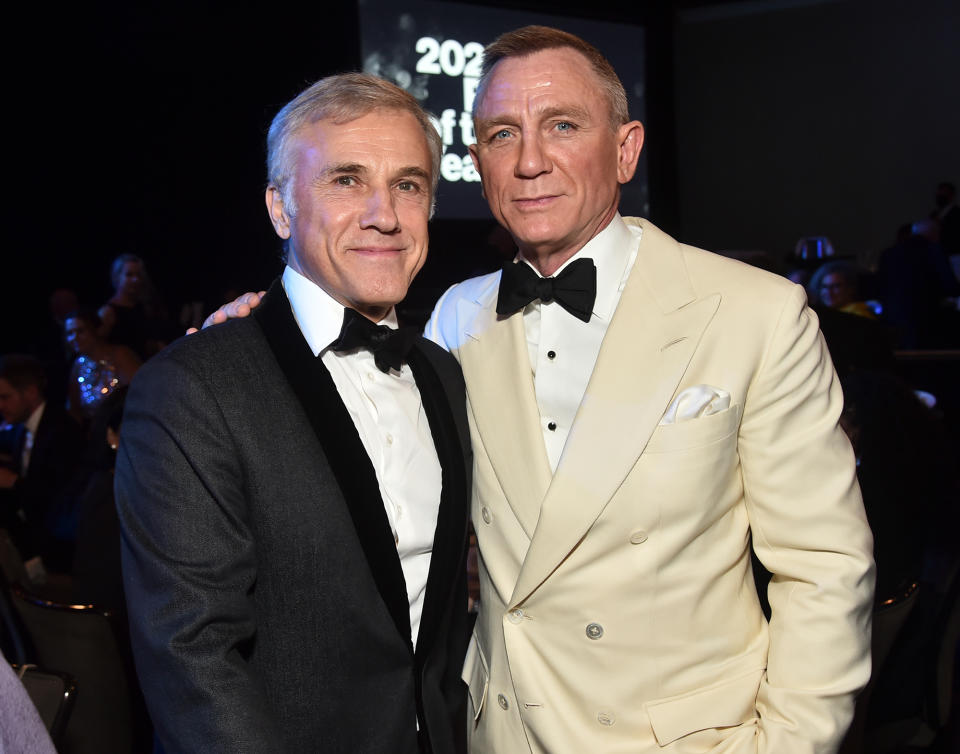 <p>Christoph Waltz and Daniel Craig don their finest for the Will Rogers Motion Picture Pioneers Foundation's 2022 Pioneer Dinner Honoring Barbara Broccoli and Michael G. Wilson at The Beverly Hilton on Sept. 21. </p>