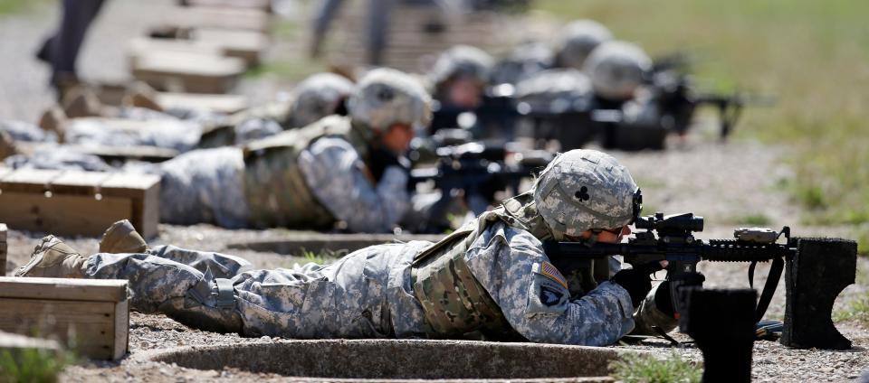 Female soldiers on Sept. 18, 2012, in Fort Campbell, Kentucky.