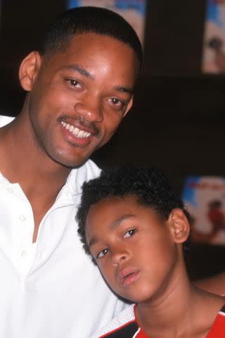 <p>Ron Galella Collection via Getty</p> Will Smith and Trey Smith appear at a signing at Barnes and Noble in 2001