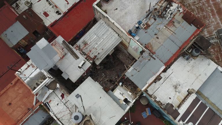 La vivienda ubicada en la avenida Rivadavia 8758, vista desde arriba