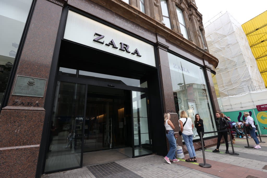 Zara has posted a jump in sales but said recovery progress was impacted by the Omicron variant (Liam McBurney/PA) (PA Archive)