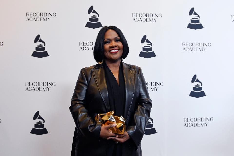 CeCe Winans at the Grammy Nominee Celebration on Thursday, March 10, 2022, in Nashville, Tenn. The Recording Academy hosted a red carpet event at the Hutton Hotel. Winans is nominated for Best Gospel Album, Best Gospel Performance, Song, and Best CCM Performance, Song.
