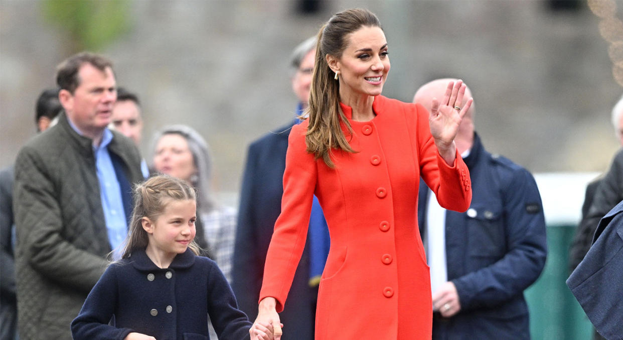 The Duke and Duchess of Cambridge were joined by their eldest children, Prince George and Princess Charlotte for their visit to Wales. (Getty Images)