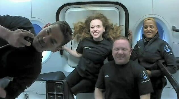 Inspiration4 crew in space