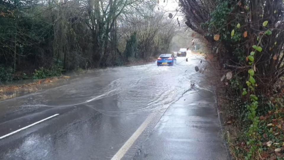 East Anglian Daily Times: Cars have been attempting to get through the floods this morning