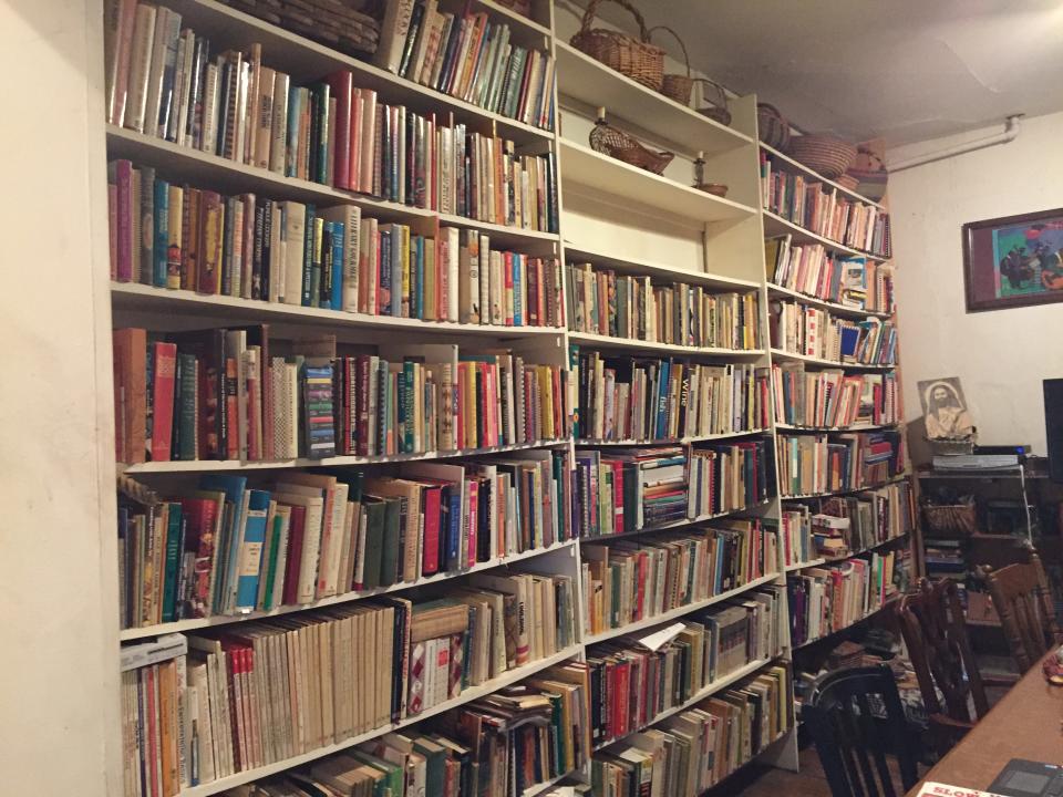 Many of the more than 1,700 cookbooks collected by Sandra McWorter Marsh, 81, throughout a lifetime of cooking and entertaining, in a photo taken at her former Chicago home. In February 2023, Marsh donated the collection to the city's Washburne Culinary & Hospitality Institute.
