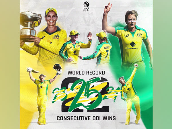 Australia has now won 25 consecutive games. (Photo/ ICC Twitter)