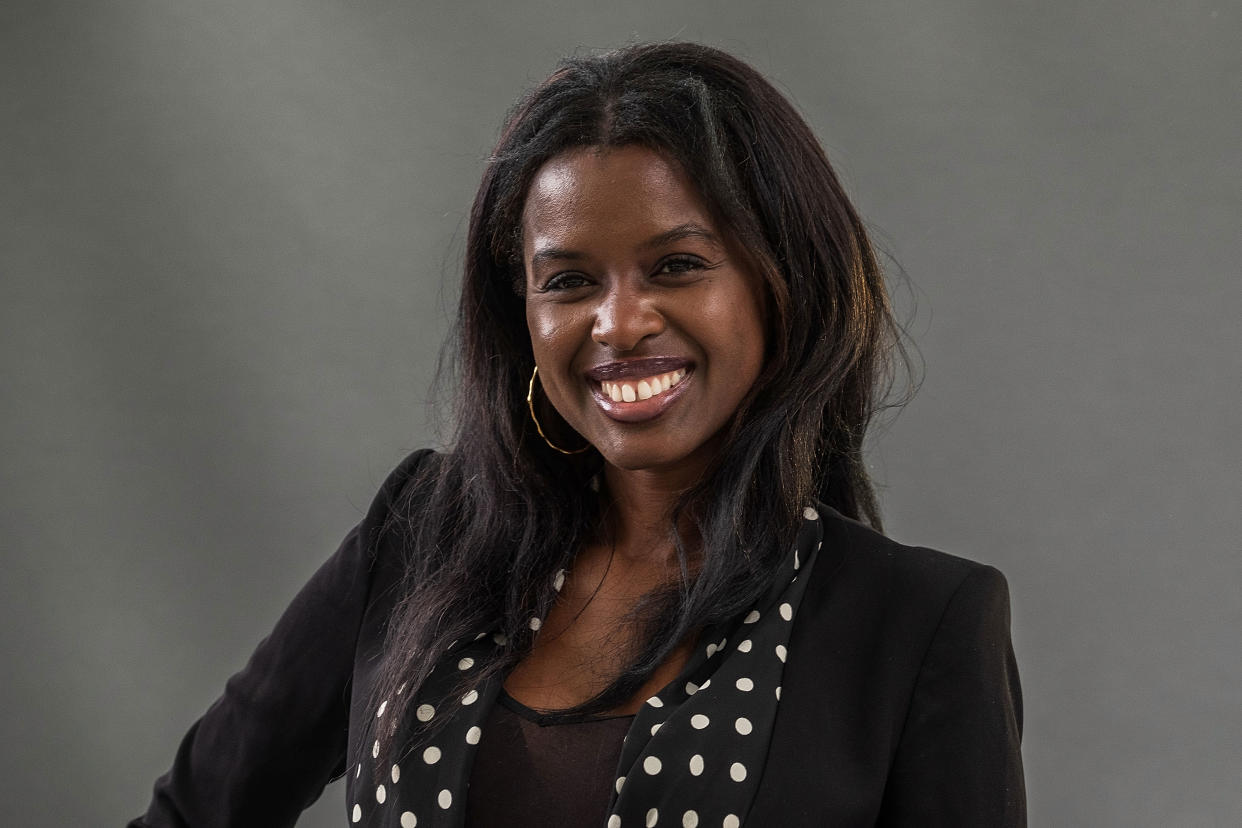 EDINBURGH, SCOTLAND - AUGUST 15: British television broadcaster June Sarpong attends a photocall during the Edinburgh International Book Festival on August 15, 2018 in Edinburgh, Scotland. (Photo by Massimiliano Donati/Awakening/Getty Images)