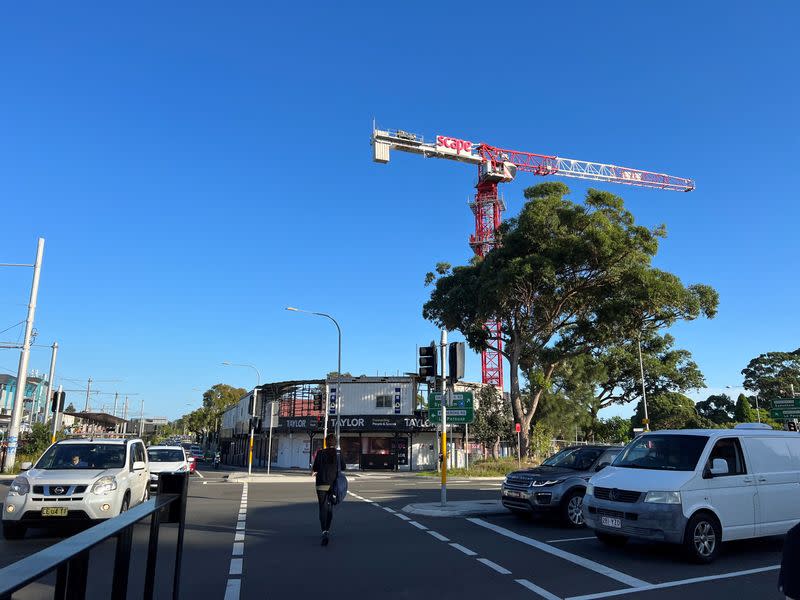 A general view of a construction site of a student accommodation building near University of New South Wales in Sydney